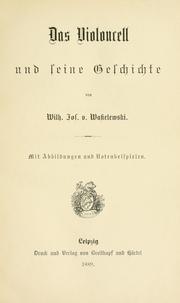 Cover of: violoncell und seine geschichte