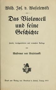 Cover of: Violoncell une seine Geschichte.