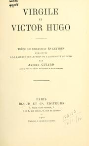Cover of: Virgile et Victor Hugo.