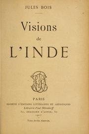 Cover of: Visions de l'Inde