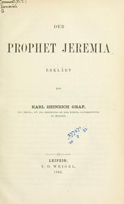 Cover of: Prophet Jeremia