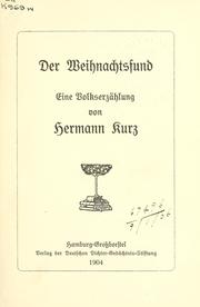 Cover of: Der Weihnachtsfund by Hermann Kurz