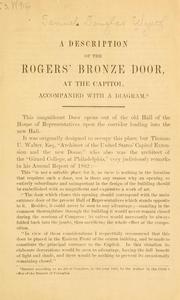 Cover of: A description of the Rogers' bronze door by S. D. Wyeth