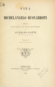 Cover of: Vita di Michelangelo Buonarroti.