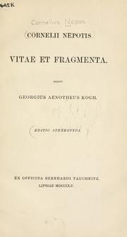 Cover of: Vitae et fragmenta