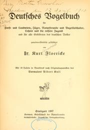 Cover of: Deutsches Vogelbuch für Forst- und Landwirte: Jäger, Naturfreunde und Vogelliebhaber