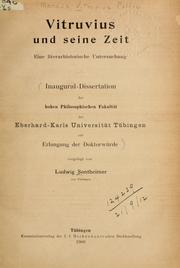 Vitruvius und seine Zeit by Ludwig Sontheimer
