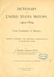 Cover of: Dictionary of United States history.