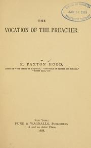 Cover of: The vocation of the preacher