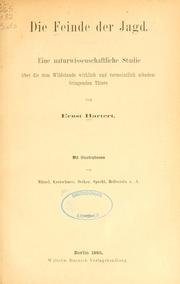 Cover of: Die Feinde der Jagd by Ernst Hartert