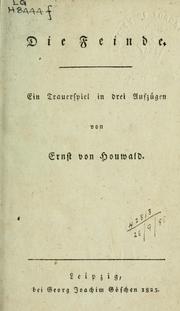 Cover of: Feinde: ein Trauerspiel in drei Aufzügen.