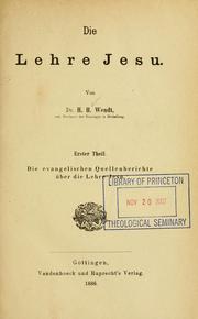 Cover of: Lehre Jesu