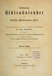 Cover of: Vollständiger Blütenkalender der deutschen Phanerogamen-Flora. by W. Eduard Beiche