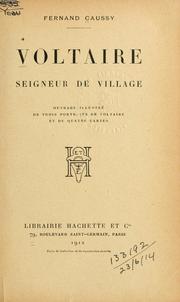 Cover of: Voltaire, seigneur de village.