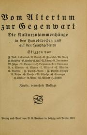 Cover of: Vom Altertum zur Gegenwart by von F. Boll [et. al.].