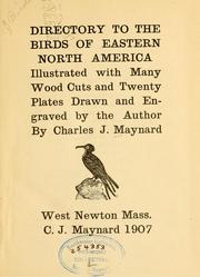Cover of: Directory to the birds of Eastern North America ...