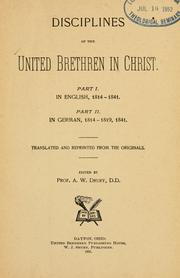 Disciplines of the United brethren in Christ by United Brethren in Christ.