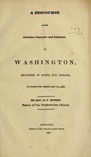 Cover of: discourse on the Christian character and influence of Washington