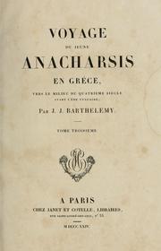 Cover of: Voyage du jeune Anacharsis en Grèce by Jean-Jacques Barthélemy