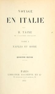 Cover of: Voyage en Italie by Hippolyte Taine