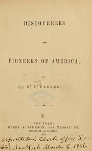 Cover of: Discoveries and pioneers of America. by H. F. Parker