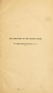 Cover of: The discovery of the Hudson River. by James Grant Wilson