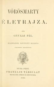 Cover of: Vörösmarty életrajza.