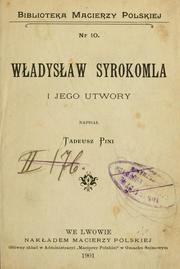 Cover of: Wadysaw Syrokomla i jego utwory