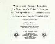 Wages and fringe benefits in Montana's private sector by occupational classification