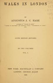 Cover of: Walks in London. by Augustus J. C. Hare