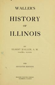 Cover of: Waller's history of Illinois by Elbert Waller