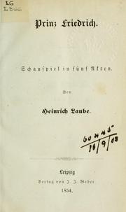 Cover of: Dramatische Werke. by Heinrich Laube