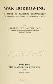 Cover of: War borrowing by Jacob Harry Hollander