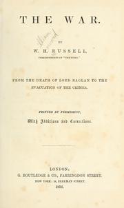 Cover of: The war by Sir William Howard Russell