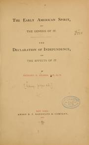 Cover of: The early American spirit