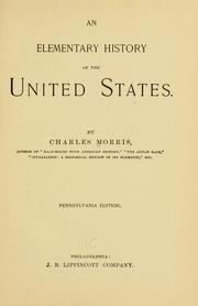 Cover of: An elementary history of the United States. by Charles Morris