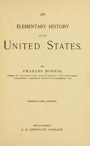 Cover of: An elementary history of the United States by Charles Morris