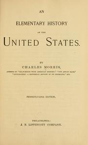 Cover of: An elementary history of the United States. by Charles Morris