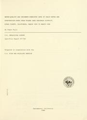 Cover of: Water-quality and sediment-chemistry data of drain water and evaporation ponds from Tulare Lake Drainage District, Kings County, California, March 1985 to March 1986