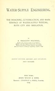 Cover of: Water-supply engineering by A. Prescott Folwell