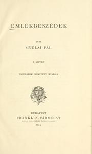 Cover of: Emlékbeszédek by Pál Gyulai