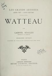 Watteau by Gabriel Séailles