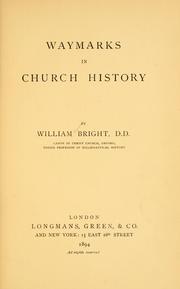 Cover of: Waymarks in Church History.