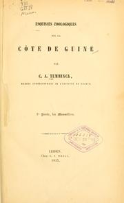 Cover of: Esquisses zoologiques sur la côte de Guiné ... le partie, les mammifères. by C. J. Temminck