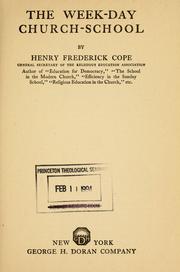 Cover of: The week-day church-school by Cope, Henry Frederick