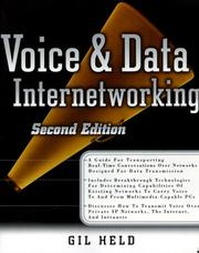 Cover of: Voice and data internetworking by Gilbert Held