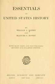 Cover of: Essentials of United States history by William A. Mowry
