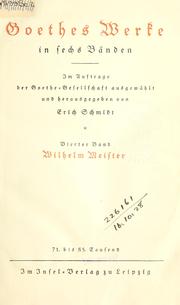 Cover of: Werke by Johann Wolfgang von Goethe