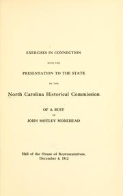 Cover of: Exercises in connection with the presentation to the state by North Carolina. State Dept. of Archives and History.