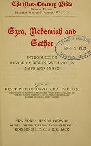 Cover of: Ezra, Nehemiah and Esther: introduction.